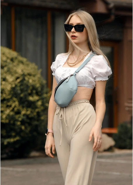 Сумка на пояс бананка Sambag Polo SQS голубой 86123010 - Фото 2 Сумка на пояс бананка Sambag Polo SQS голубой 86123010 - изображение 2