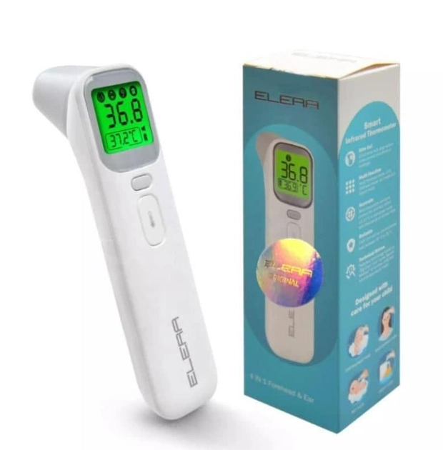Бесконтактный термометр EleraSmart для детей и взрослых, с функцией измерения температуры воды, еды и других предметов (0000876245С) - зображення 1