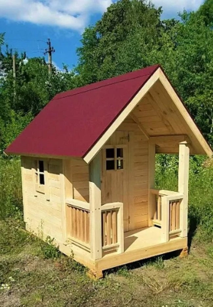 Детский домик деревянный для улицы, не крашенный 