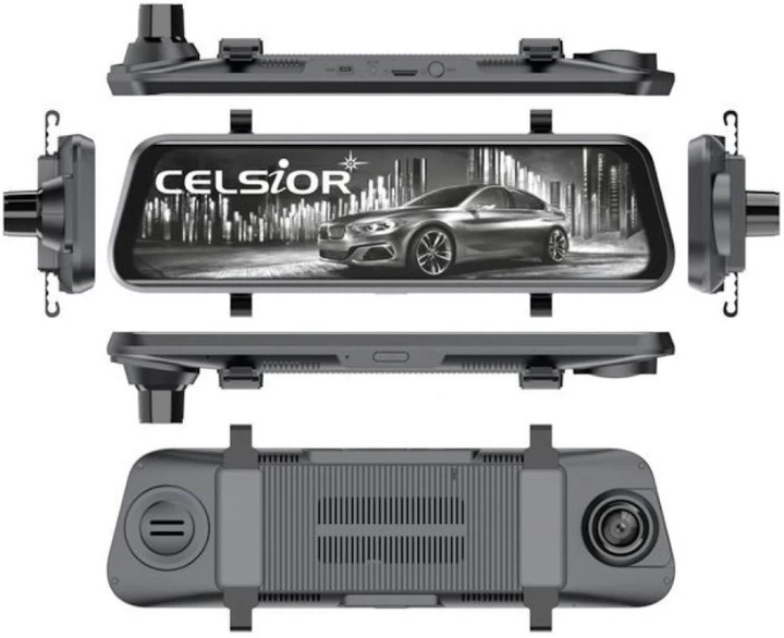 Зеркало заднего вида со встроенным Full HD видеорегистратором Celsior DVR M8.1 - Фото 2 Зеркало заднего вида со встроенным Full HD видеорегистратором Celsior DVR M8.1 - изображение 2