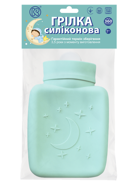 Грелка силиконовая Киевгума 360 мл мятная (A55010000081179) - Фото 2 Грелка силиконовая Киевгума 360 мл мятная (A55010000081179) - изображение 2