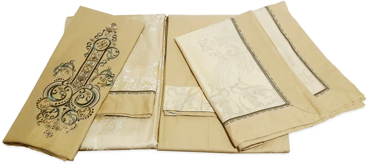 Комплект постільної білизни Word of Dream Жакард FSM 512 сімейний 150x215х2 сатин (2500000075889) - Фото 3 Комплект постільної білизни Word of Dream Жакард FSM 512 сімейний 150x215х2 сатин (2500000075889) - зображення 3
