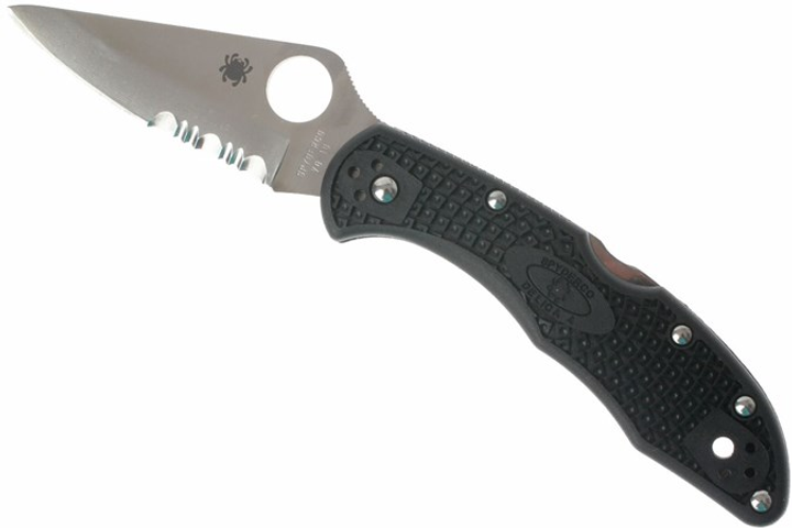 Карманный нож Spyderco Delica 4, напівсерейтор (C11PSBK) - изображение 1
