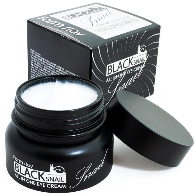 Крем для глаз с чёрной улиткой FarmStay All-In-One Black Snail Eye ...