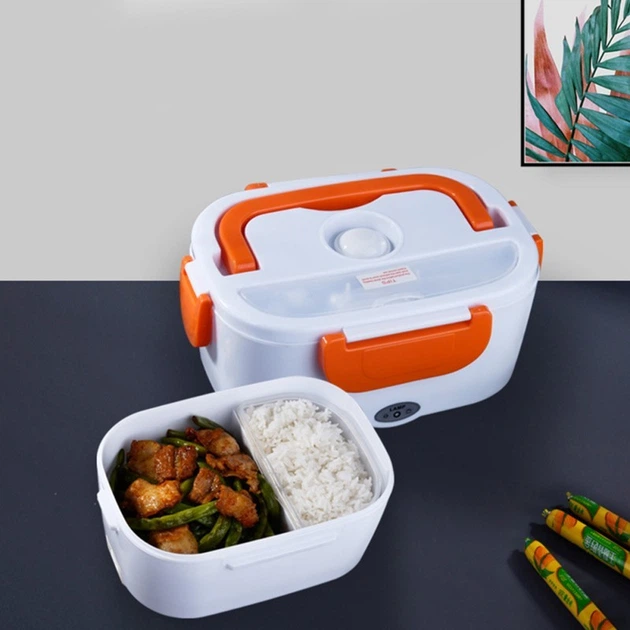 Ланч бокс с подогревом автомобильный The Electric Lunch Box 12В 40Вт Белый с оранжевым Ланч бокс для разогрева еды от прикуривателя - изображение 3