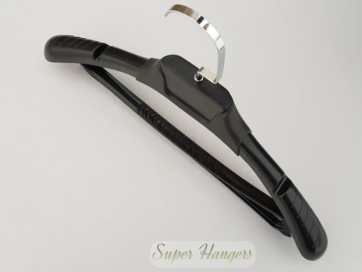 Плечики вешалки Hanger TZP8821 38 см пластмассовые с ребристым плечом черные - изображение 4