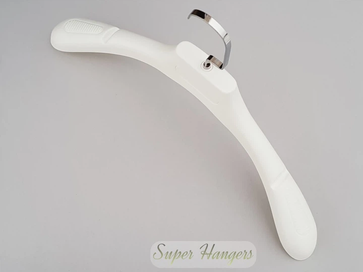Плечики вешалки Hanger TZ6682 44 см белые пластмассовые с ребристым плечом - изображение 3
