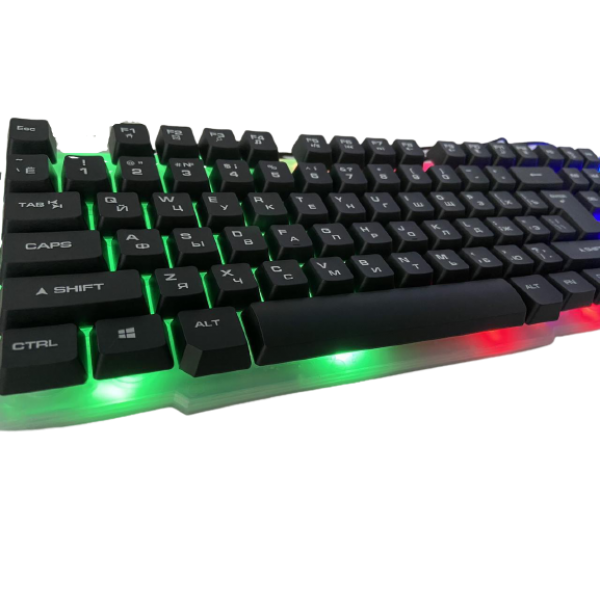 Комплект проводной клавиатура с мышкой KEYBOARD KT-288 Игровая русская с подсветкой - изображение 2
