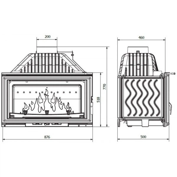 Камінна топка KAWMET W15 (18 квт) - Фото 4 Камінна топка KAWMET W15 (18 квт) - изображение 4