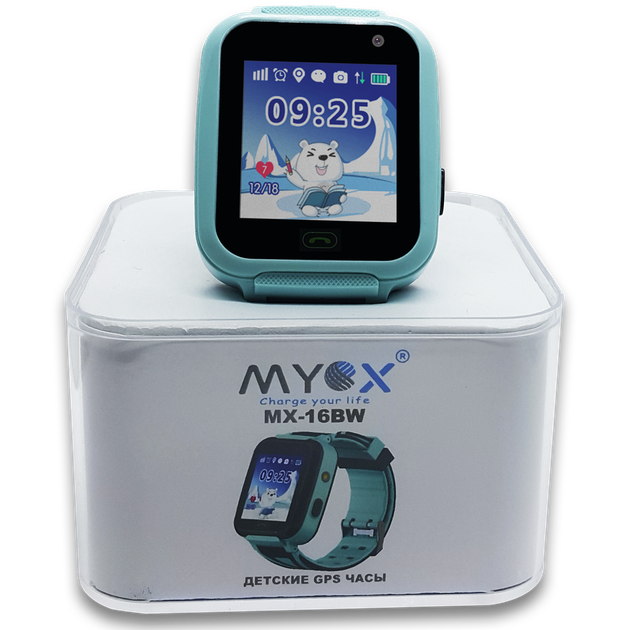 Дитячі водонепроникні GPS годинник MYOX МХ-16BW блакитні (камера+ліхтарик) - зображення 4