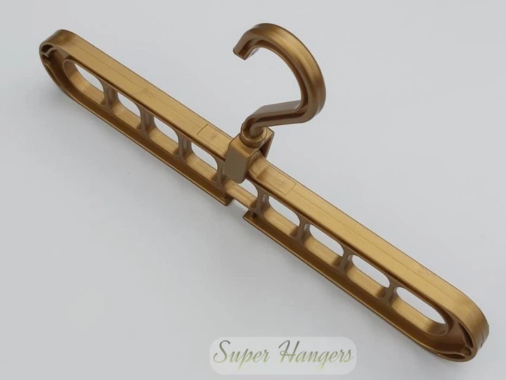 Чудо вешалка органайзер Hanger GL9 для одежды золотого цвета - изображение 3