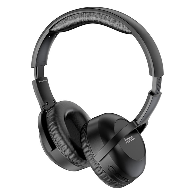 Беспроводные Bluetooth наушники HOCO Art sount BT headset W33 |BT5.0, AUX, Type-C, 15H| Black (W33B) - изображение 2