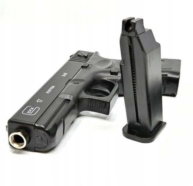 Дитячий спринговый металевий пістолет C. 15A (Glock 17), Глок 17 , пистолетдля гри в страйкбол на пульках - зображення 2