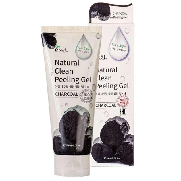 Пилинг-гель для лица "Древесный уголь" Ekel Charcoal Natural Clean Peeling Gel 180 мл (8809242270538) 