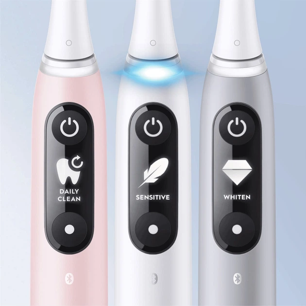 Zestaw szczoteczek elektrycznych Oral-B iO6 Duo Pack White/Pink (4210201381877) - Zdjęcie 5 Zestaw szczoteczek elektrycznych Oral-B iO6 Duo Pack White/Pink (4210201381877) - obraz 5