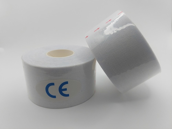 Кінезіо тейп Kinesiology tape 3,8 см х 5 м білий - зображення 2