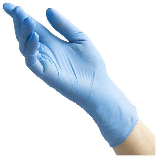 Перчатки Виниловые Неопудренные MEDIOK Голубые S (100 шт) - изображение 1
