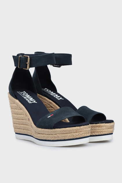 tommy hilfiger natural suede wedge