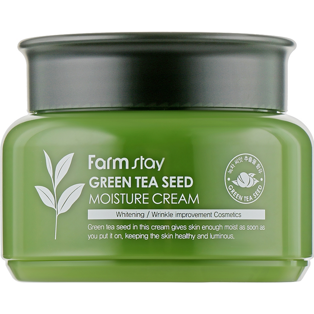 Зволожуючий крем для обличчя з зеленим чаєм Farmstay Green Tea Seed Moisture Cream 100 г (8809480772535) - Фото 2 Зволожуючий крем для обличчя з зеленим чаєм Farmstay Green Tea Seed Moisture Cream 100 г (8809480772535) - зображення 2