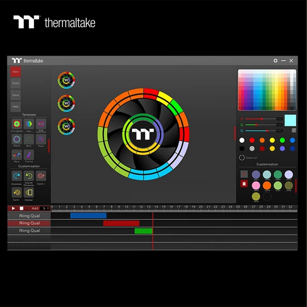 Chłodzenie Thermaltake Riing Quad 14 RGB Radiator Fan TT Premium Edition (CL-F089-PL14SW-C) - obraz 6