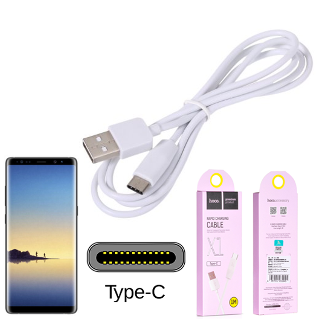 Кабель USB Hoco X1 Rapid Charging Cable Type-C 1M White - изображение 3