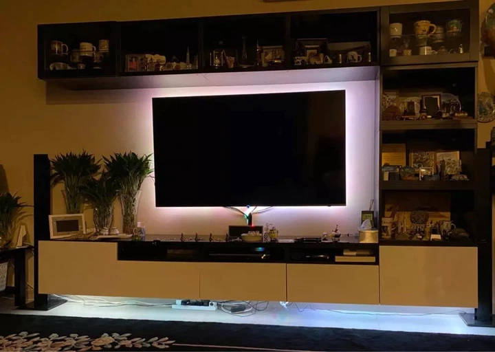Світлодіодна стрічка RGB 5050 5 м LED гнучка декоративна підсвітка кольорова, пульт д/у 44 кнопки, програмування, від 220 В - зображення 6