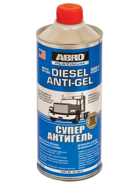 Антигель дизтоплива 946ml 1:500 ABRO (DA-500R) - Фото 1 Антигель дизтоплива 946ml 1:500 ABRO (DA-500R) - изображение 1