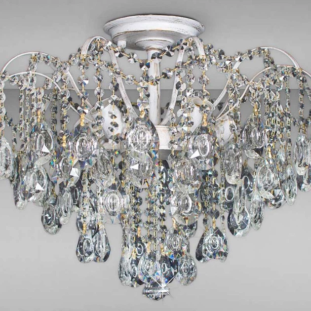 Люстра хрустальная потолочная Light House SH-17019/5 WG белая - изображение 2