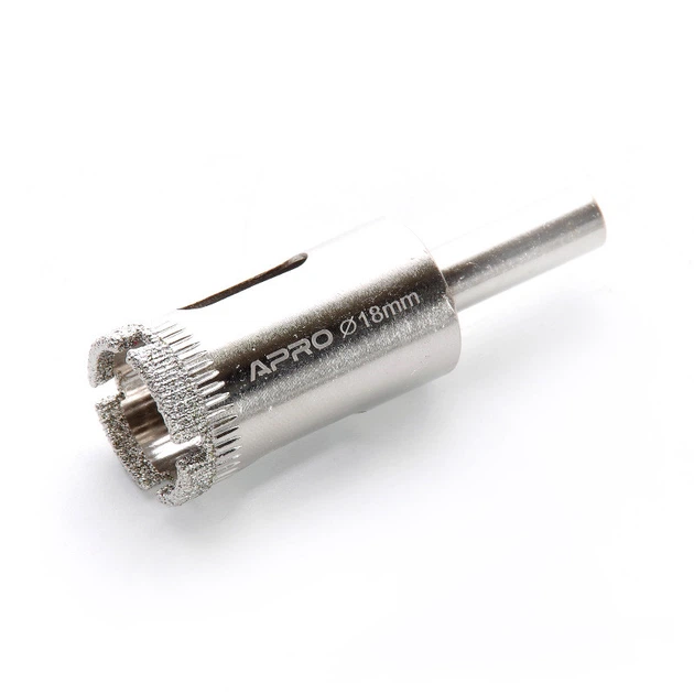 Свердло трубчасте з алмазним напиленням 18мм APRO - Фото 1 Свердло трубчасте з алмазним напиленням 18мм APRO - зображення 1
