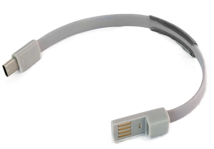Кабель ExtraDigital Type C to USB браслет 0.2 м Серый (KBU1779) - Фото 3 Кабель ExtraDigital Type C to USB браслет 0.2 м Серый (KBU1779) - изображение 3