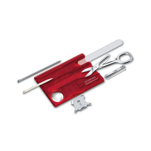 Нож Victorinox SwissCard NailCare Transparent Red (0.7240.T) - изображение 1