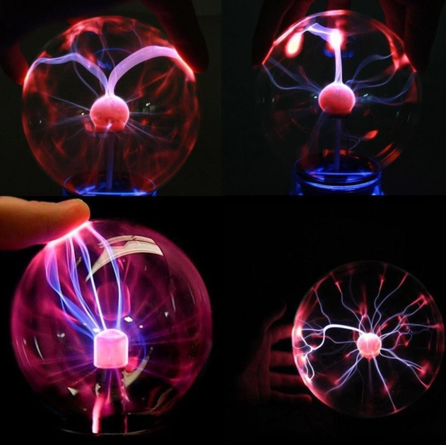 Плазменный шар Plasma ball TOPA 20 см ночник светильник с молниями - изображение 2