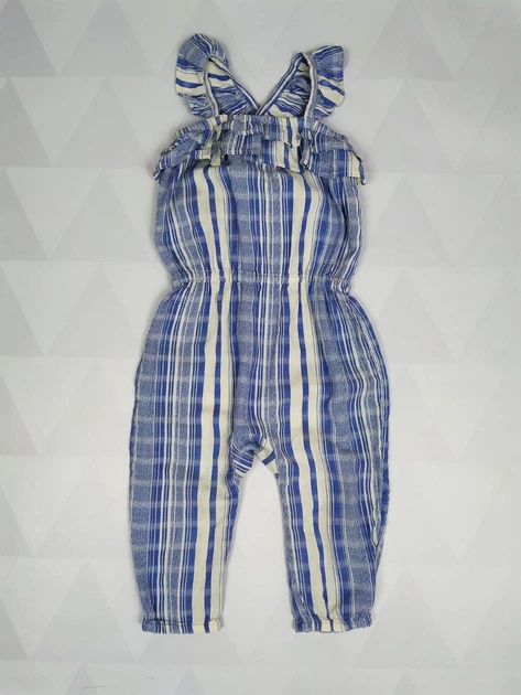 Комбінезом для дівчинки літній H&M 86 см (12-18 міс) блакитний - Фото 1 Комбінезом для дівчинки літній H&M 86 см (12-18 міс) блакитний - зображення 1