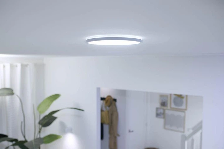 Стельовий світильник WiZ SuperSlim Ceiling 16 W 2700-6500 K Wi-Fi білий (8719514338012) - зображення 3