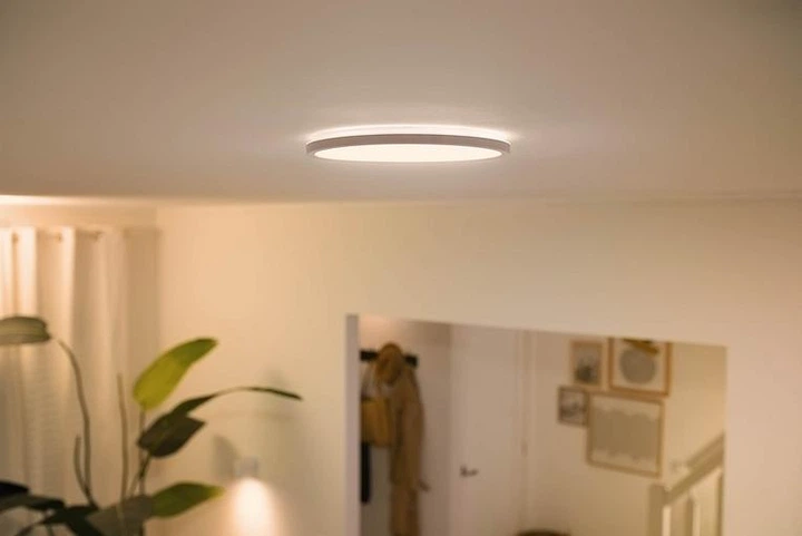 Стельовий світильник WiZ SuperSlim Ceiling 16 W 2700-6500 K Wi-Fi білий (8719514338012) - зображення 4