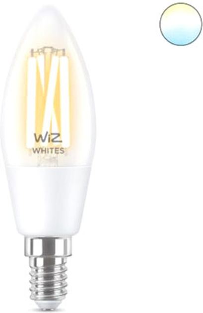 Розумна лампочка WIZ E14 4.9 W (40 W 470 Lm) C35 2700-6500 філаментна ...