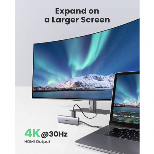 USB-хаб Ugreen USB-C Hub 6-in-1 Multifunctional - изображение 3