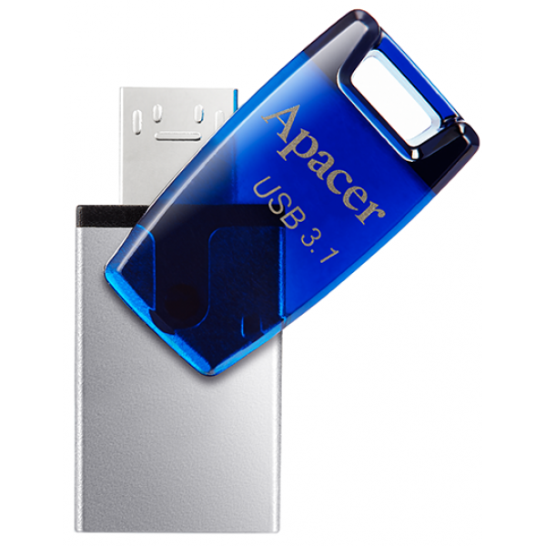 Flash Apacer USB 3.1 AH179 microUSB OTG 16Gb blue (AP16GAH179U-1) - изображение 2