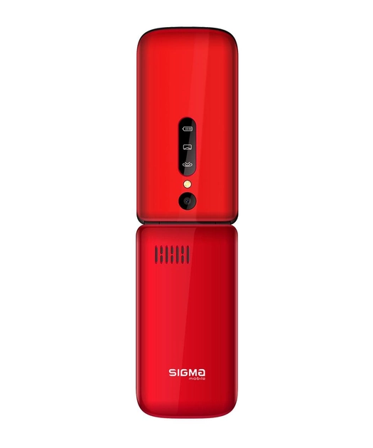 Телефон кнопочний розкладний Sigma X-style 241 червоний - изображение 2