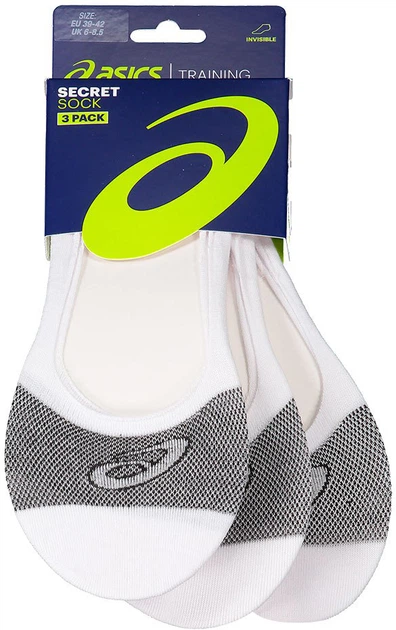 Набір чоловічих слідів ASICS Secret Sock 3033A394-100 39-42 (II) 3 пари Білий (8718837148681) - Фото 2 Набір чоловічих слідів ASICS Secret Sock 3033A394-100 39-42 (II) 3 пари Білий (8718837148681) - зображення 2