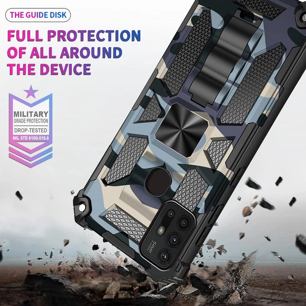 Чехол Military Shield для Motorola Moto G10 бампер противоударный с подставкой Navy-Blue - Фото 3 Чехол Military Shield для Motorola Moto G10 бампер противоударный с подставкой Navy-Blue - изображение 3