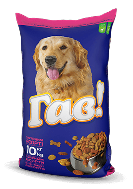 Корм для собак "М'ясне асорті" Гав 10 кг (4820215361071) від продавця ...