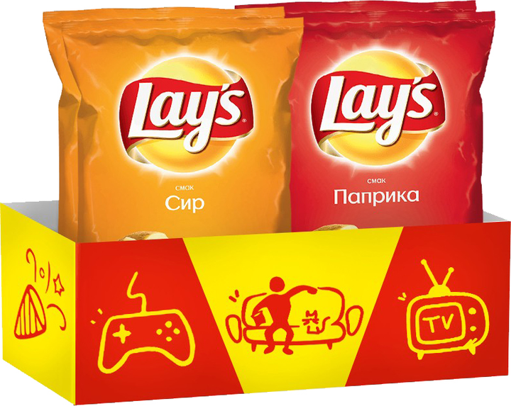 Упаковка-микс чипсов Lay's 2 вкуса 133 г х 4 шт (4823063120715 ...
