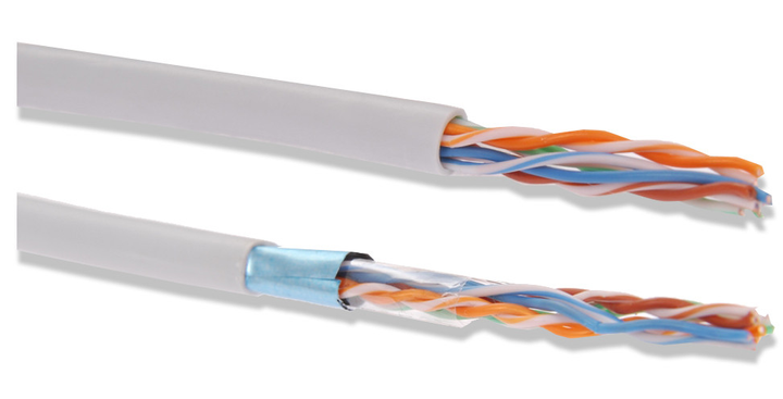 ITK Кабель связи витая пара F/UTP, кат.5E 4x2х24AWG solid, PVC, 305м ...