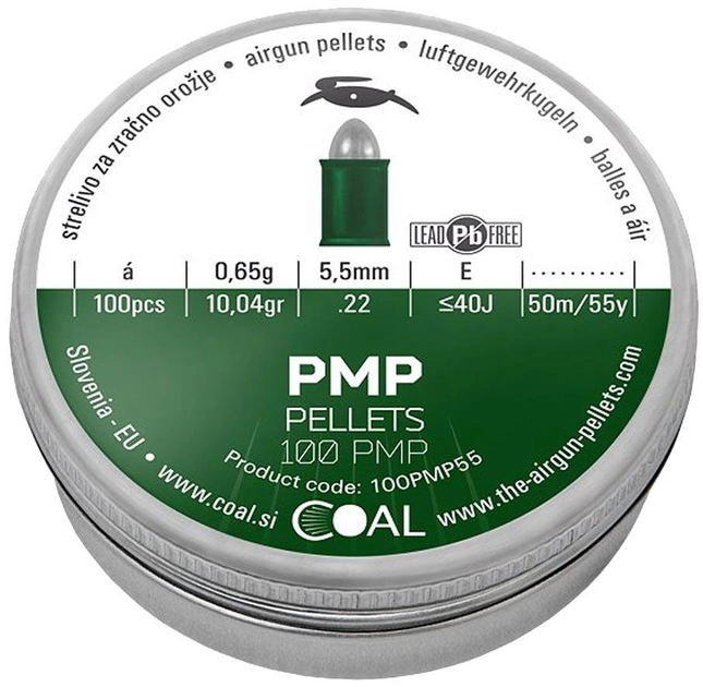 Пули пневматические Coal PMP 5.5 калибр 100 шт (39840036) - изображение 1