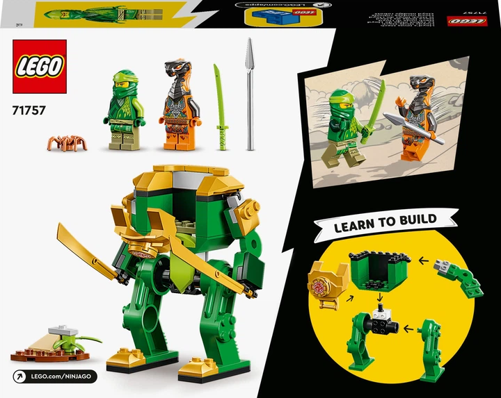 Zestaw klocków LEGO NINJAGO Mech Ninja Lloyda 57 elementów (71757) - obraz 9