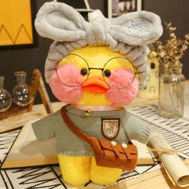 М'яка качка з окулярами Лалафанфан (Lalafanfan Duck) 30 см, Mod 2 - Фото 1 М'яка качка з окулярами Лалафанфан (Lalafanfan Duck) 30 см, Mod 2 - зображення 1