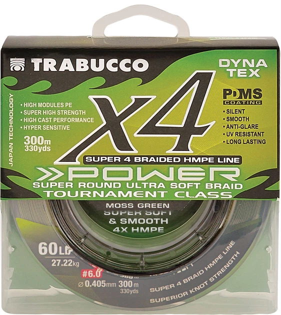 Шнур Trabucco X4 Power 150 м 0.185 мм 9.07 кг Болотно-зеленый (054-33-180) - изображение 4