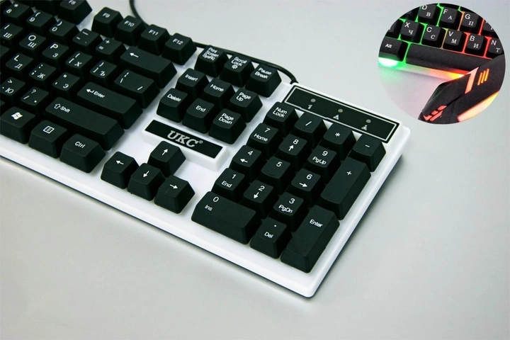 Ігрова клавіатура з підсвіткою та геймерська мишка UKC M416 ART-5559 Combo Gamer (VS7004837) - изображение 2