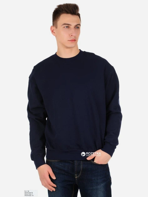 Свитшот утепленный мужской Fruit of the loom Set-in Sweat 0622020AZ S Темно-синий - Фото 1 Свитшот утепленный мужской Fruit of the loom Set-in Sweat 0622020AZ S Темно-синий - изображение 1
